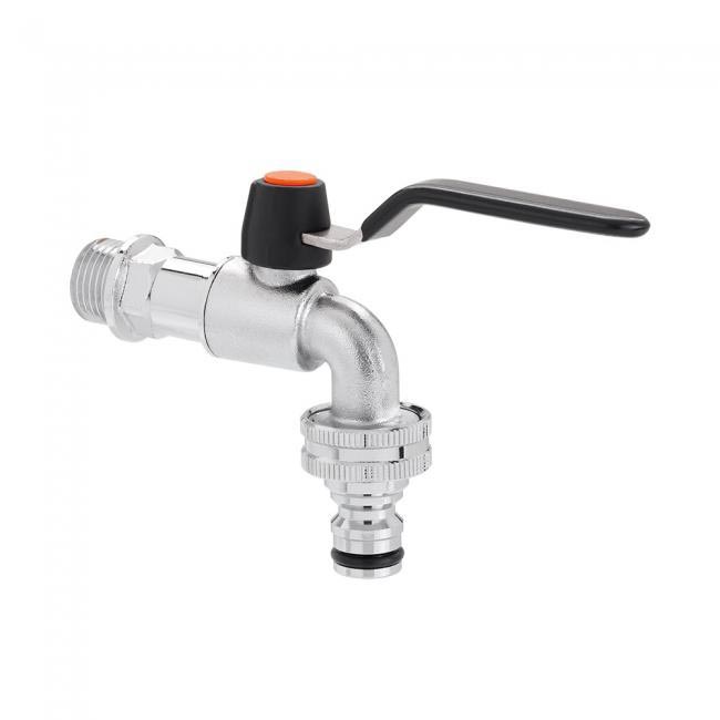 Кран градински метален 1/2-3/4 с конектор