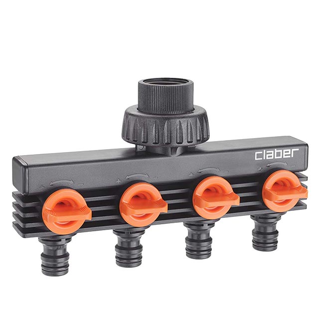 Разклонител за кран 3/4 4 изхода Claber 8581 С четири отделни изхода